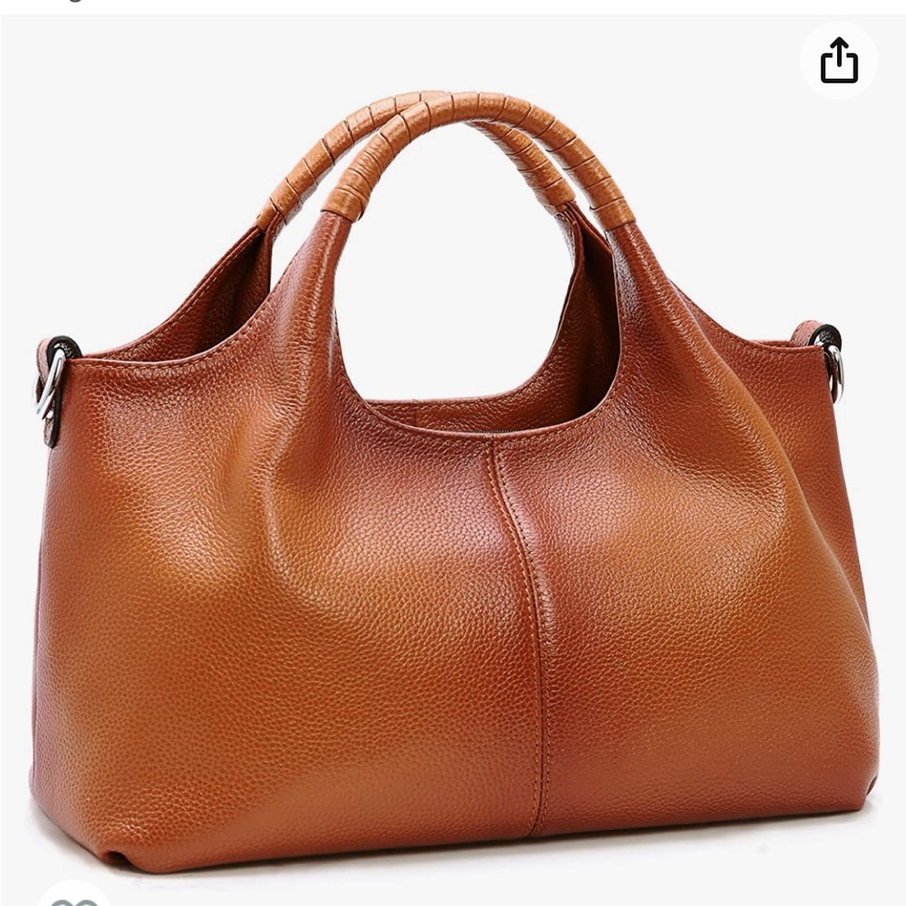 Genuine Leather Shoulder Bag Top Handle Satchel Ladies Hobo Crossbody Ba…